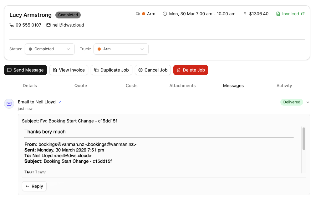 Real-time email capture
